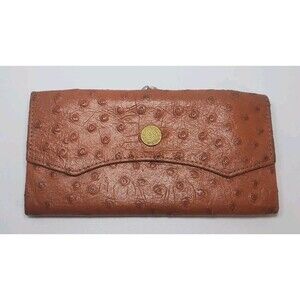 VTG 50-60'S PRINCESS GARDNER COW HIDE SPLITS COIN PURSE WALLET OSTRICH LOOK